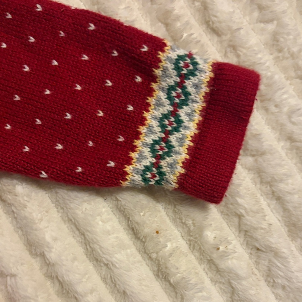 🚨Maggie & Zoe🚨 Red Knit Dress with White Accents - Picture 4 of 7